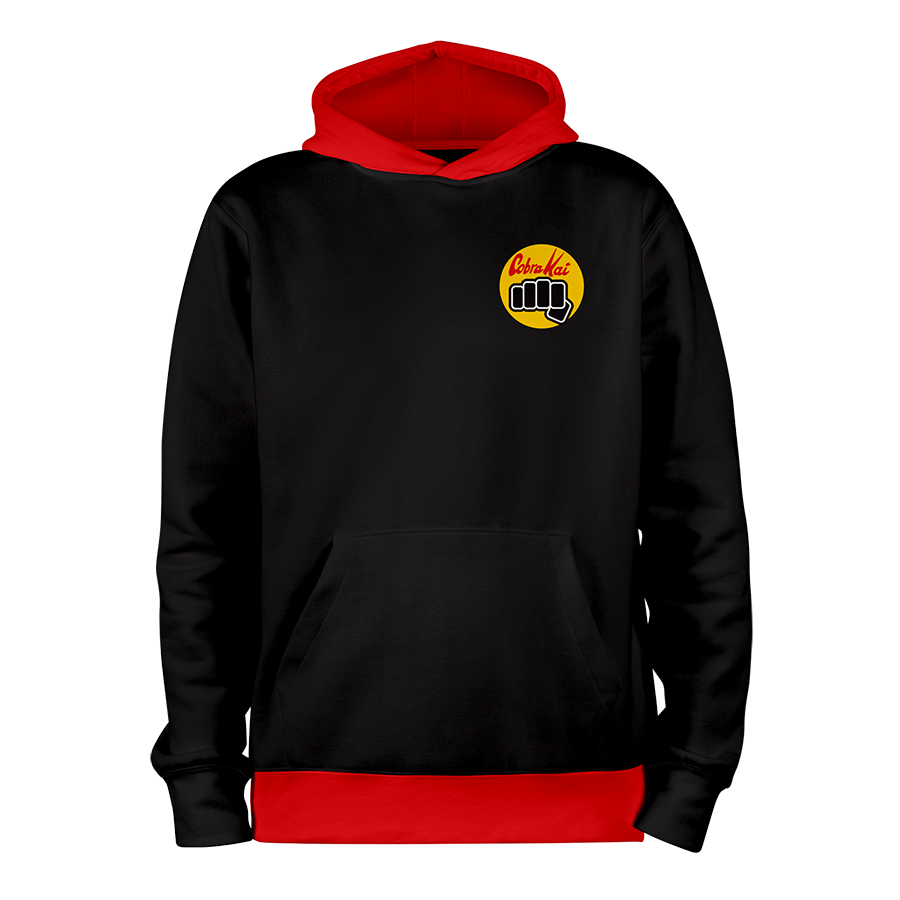 Cobra Kai-ROUGE_hoodies_Devant Cobra Kai-ROUGE_hoodies_Devant