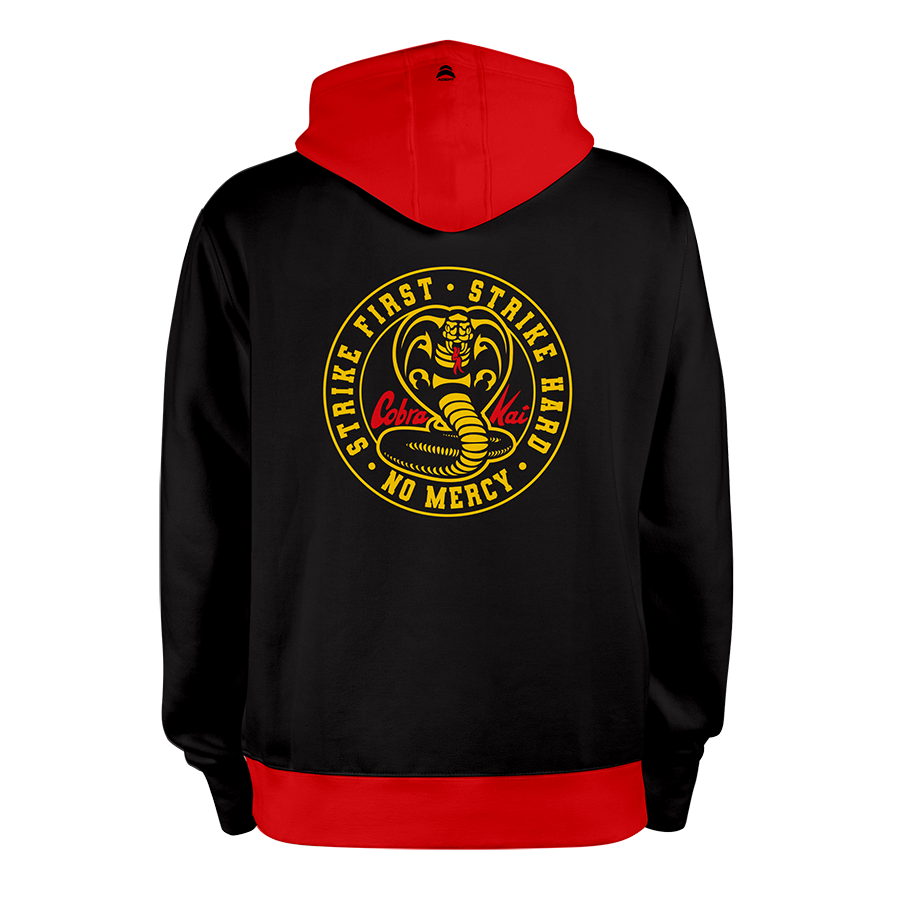 Cobra Kai-ROUGE_hoodies_Dos Cobra Kai-ROUGE_hoodies_Dos