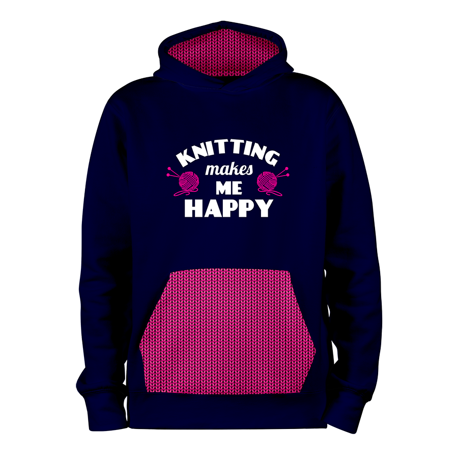 Knitting Happy_BLEU-ROSE_hoodies_Devant Knitting Happy_BLEU-ROSE_hoodies_Devant
