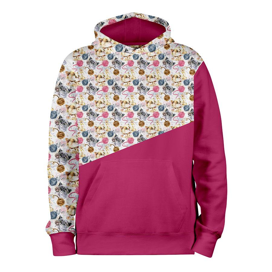 Petits Chats_ROSE_hoodies_Devant Petits Chats_ROSE_hoodies_Devant