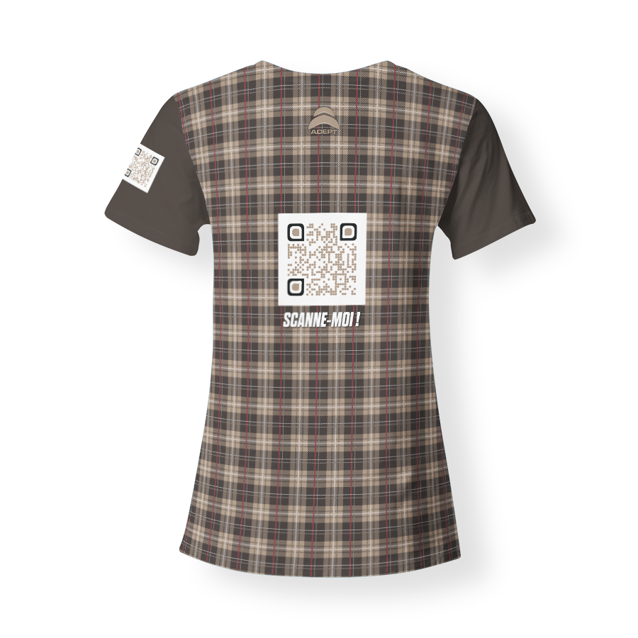 T-SHirt_V-Neck_FEMME_CARRELÉ_ARRIERE T-SHirt_V-Neck_FEMME_CARRELÉ_ARRIERE