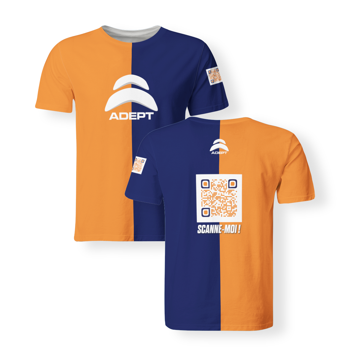 T_Shirt_Homme_MARINE_ORANGE