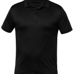 Men polo dri-fit 100% polyester black
