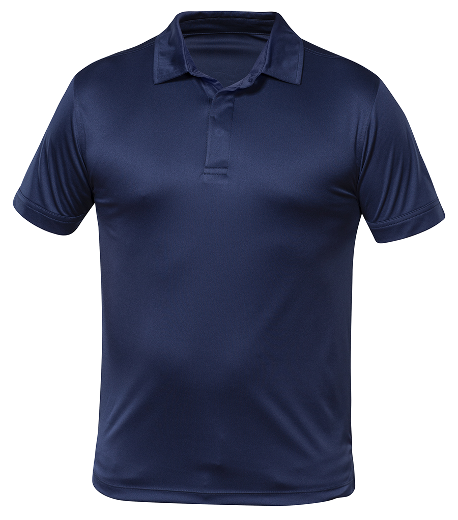 Men polo dri-fit 100% polyester navy