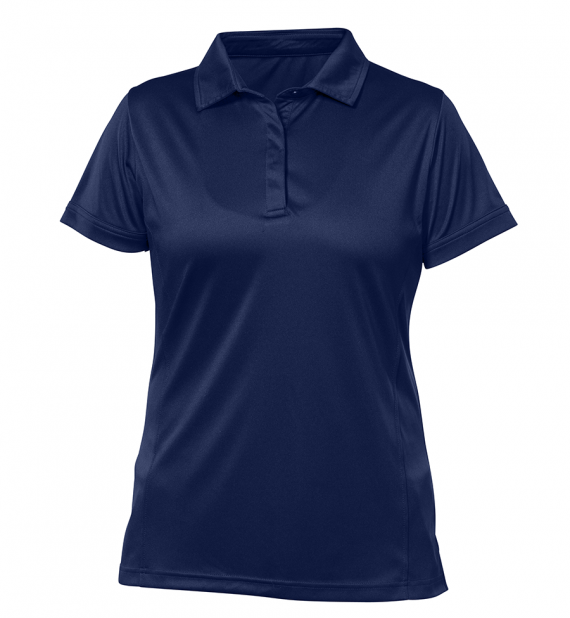 Women polo dri-fit 100% polyester navy
