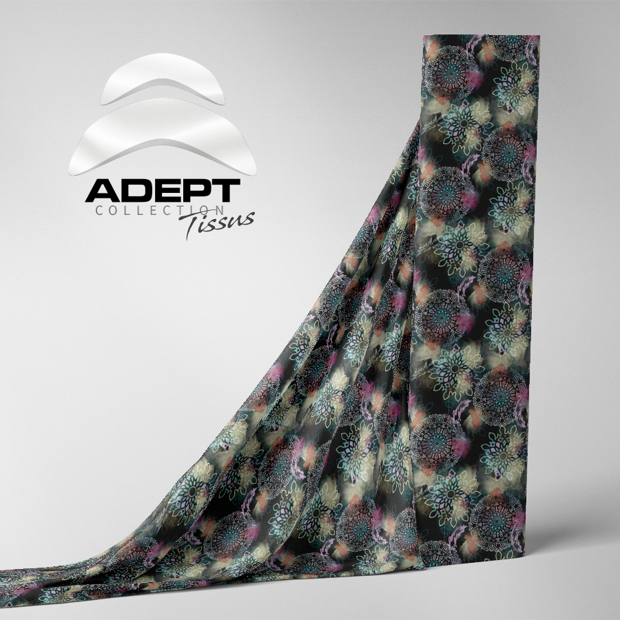 422_Mandalas et Plumes Noir Bleu Mauve