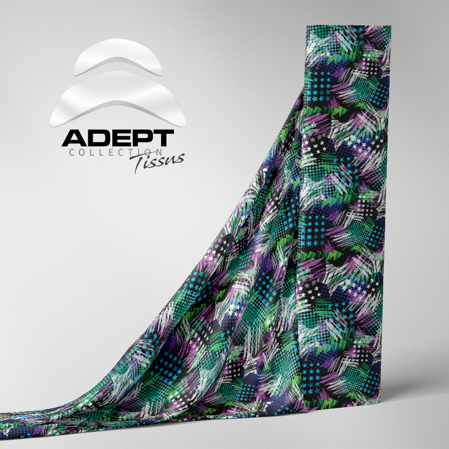 432_Géométrie Urbaine Étoilé Vert Bleu Mauve 432_Géométrie Urbaine Étoilé Vert Bleu Mauve