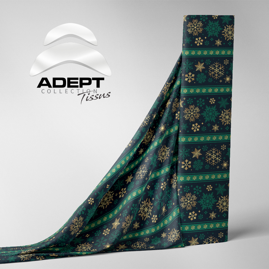 463_Flocons Ligné Sweeter Vert Or Bleu