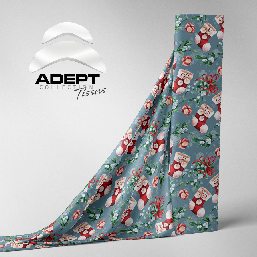 466_Bas de Noël Bleu Vert Rouge 466_Bas de Noël Bleu Vert Rouge