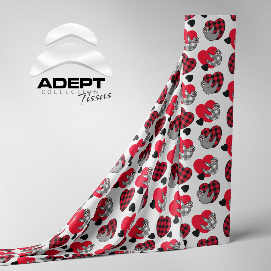 509_Paresseux Coeur Carrelé Amour_1 509_Paresseux Coeur Carrelé Amour_1