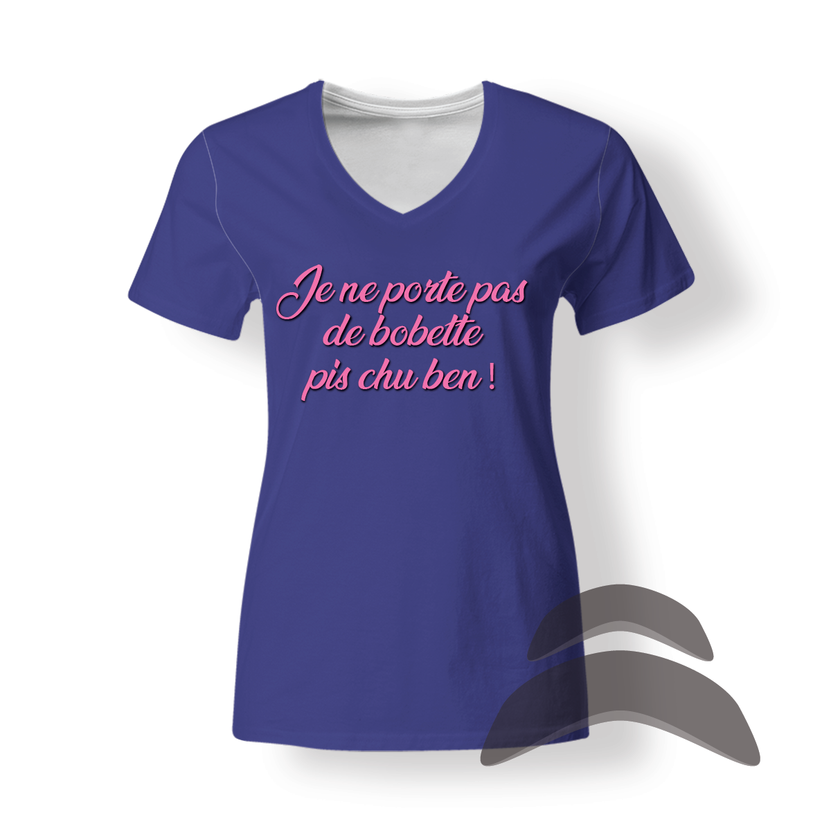 T-Shirt_Col_Rond_FEMME_MARINE-4_HUMOUR_Pas de bobette T-Shirt_Col_Rond_FEMME_MARINE-4_HUMOUR_Pas de bobette