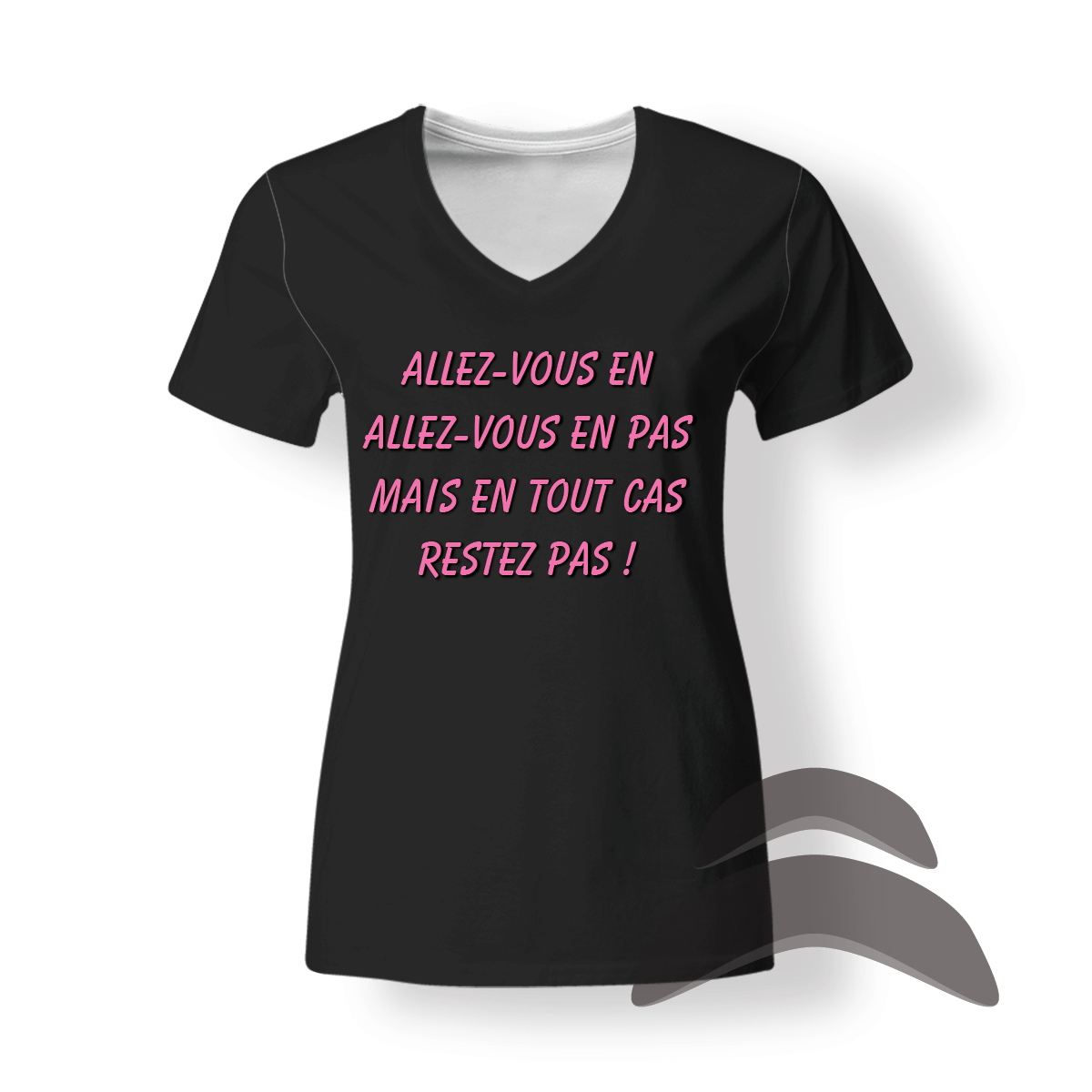 T-Shirt_Col_Rond_FEMME_NOIR_HUMOUR_En tout cas restez pas T-Shirt_Col_Rond_FEMME_NOIR_HUMOUR_En tout cas restez pas
