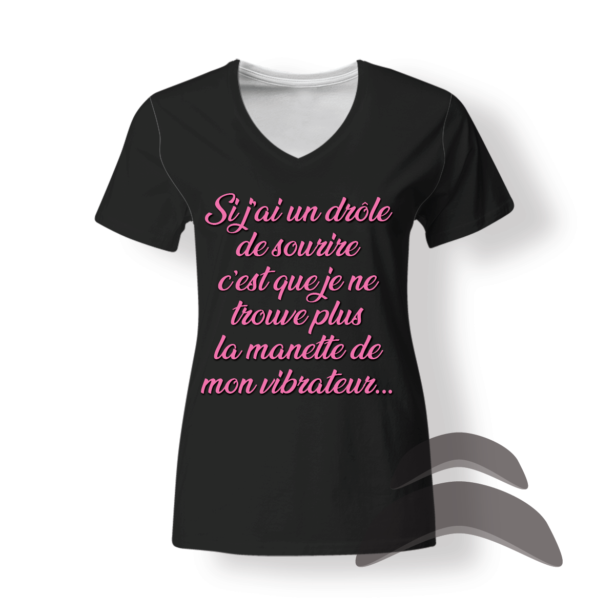 T-Shirt_Col_Rond_FEMME_NOIR_HUMOUR_Mannette Vibro T-Shirt_Col_Rond_FEMME_NOIR_HUMOUR_Mannette Vibro
