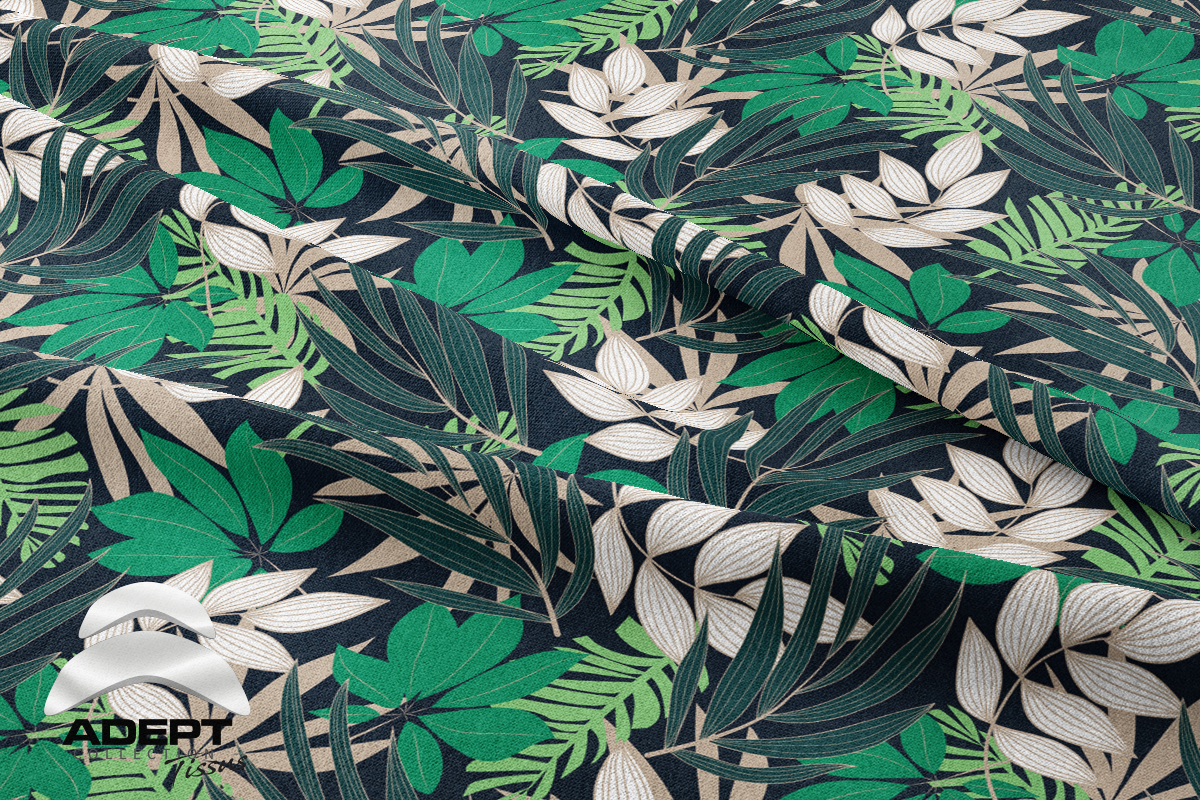 518_Fleuris Tropical Vert Noir Blanc_2 518_Fleuris Tropical Vert Noir Blanc_2