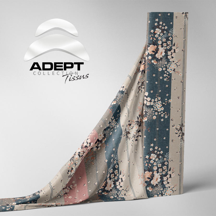 527_Canvas Fleuris Bleu Beige Rose_1 527_Canvas Fleuris Bleu Beige Rose_1